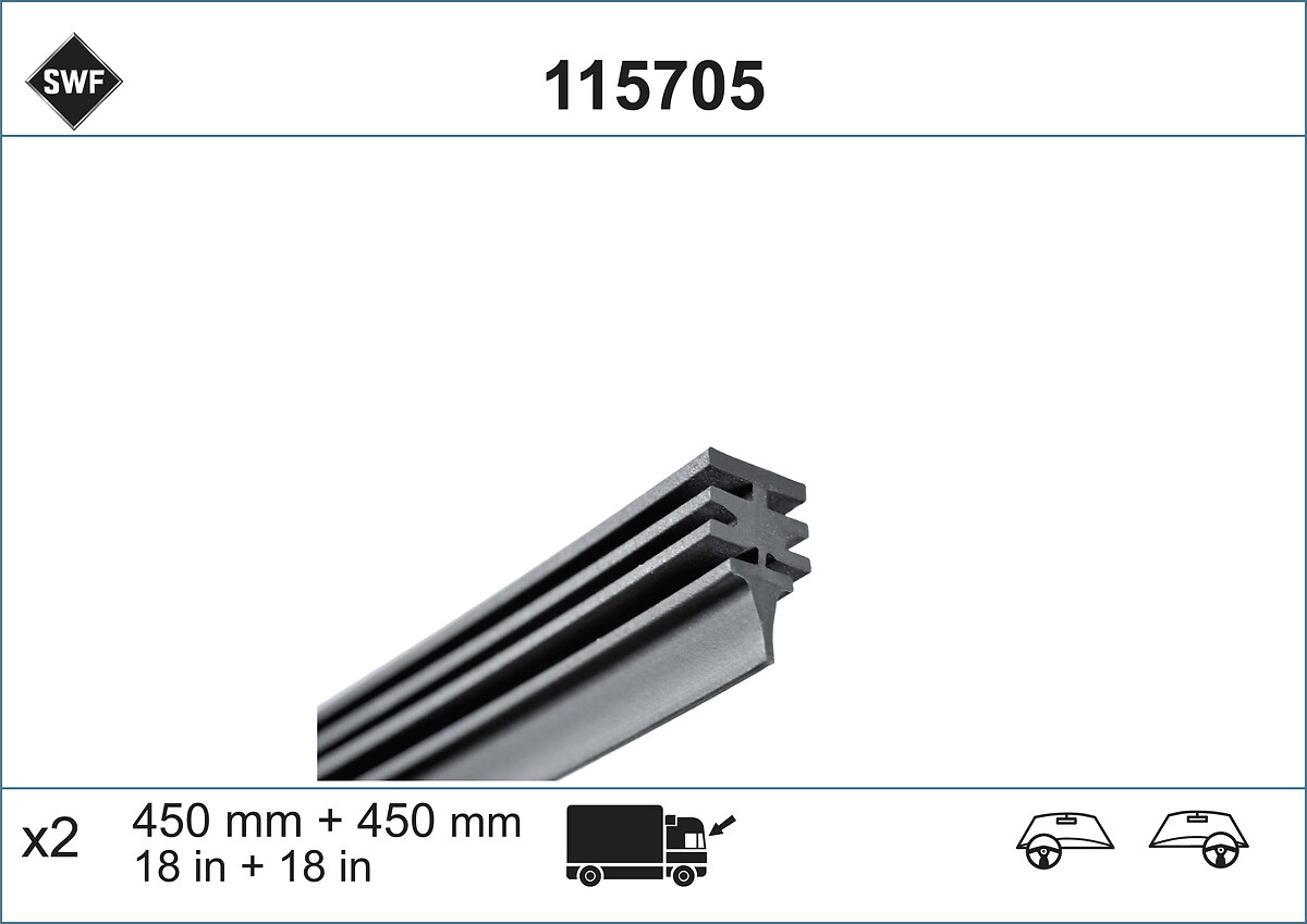 SWF REFILLS Ablaktörlő gumi 115705_SWF